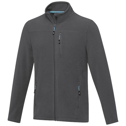 Polaire publicitaire homme recyclée zippée Amber Gris storm